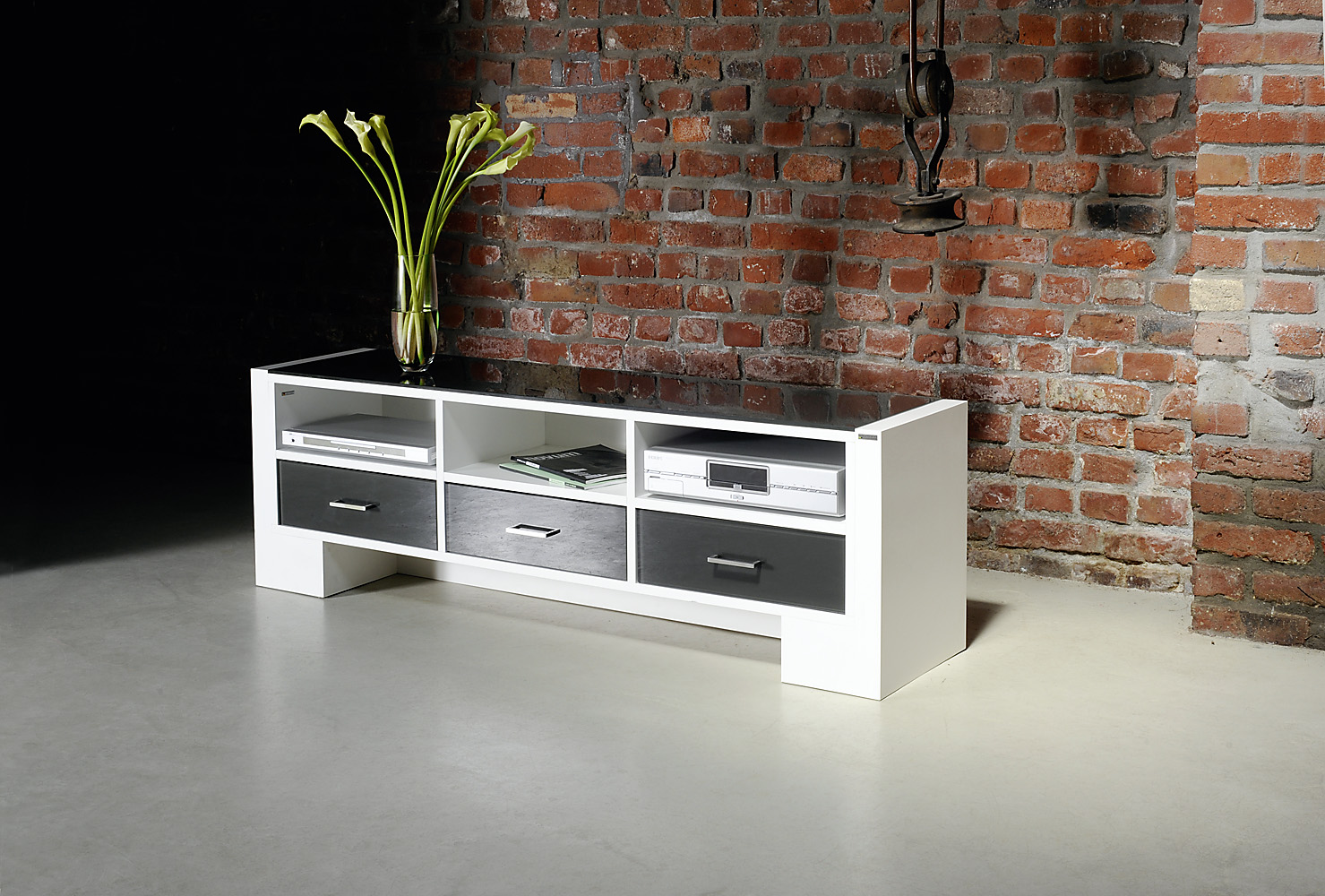 WISSMANN Design TV Lowboard ART122 optional compartments and drawers