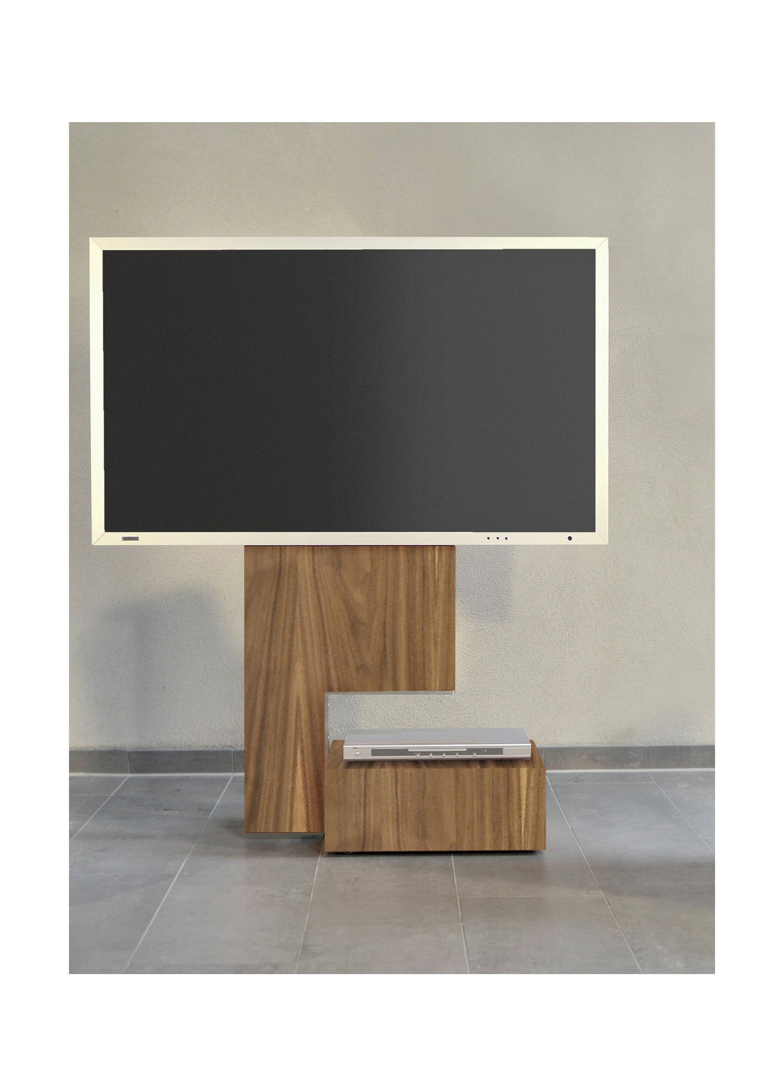 WISSMANN Design TV stand / pedestal move ART115 rollable wood
