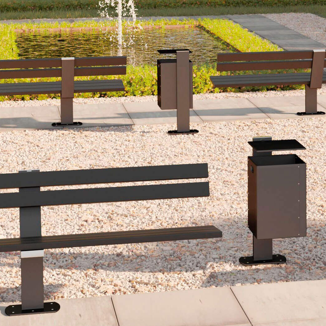 Outdoor waste garbage can light art703