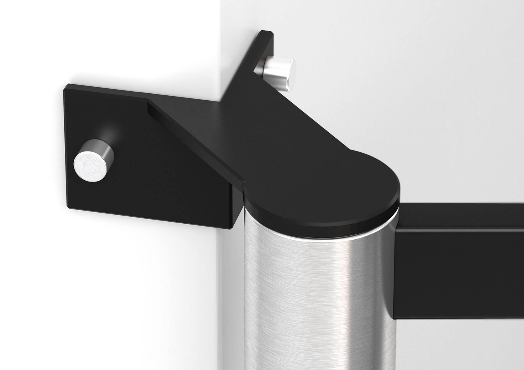 Wissmann design TV wall mount solution art112 corner mount stainless steel