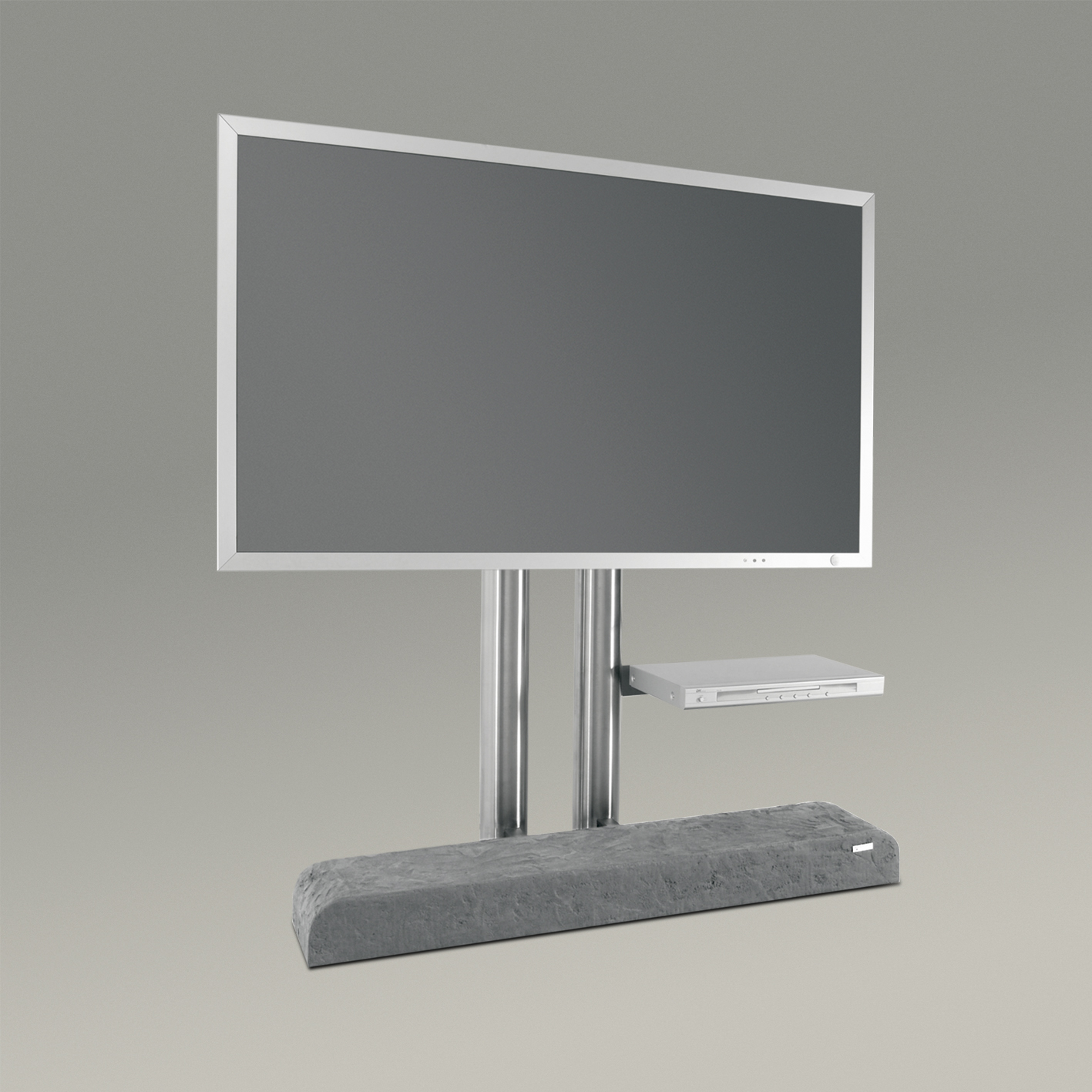 Wissmann Design TV stand twin art114 stainless steel + stone