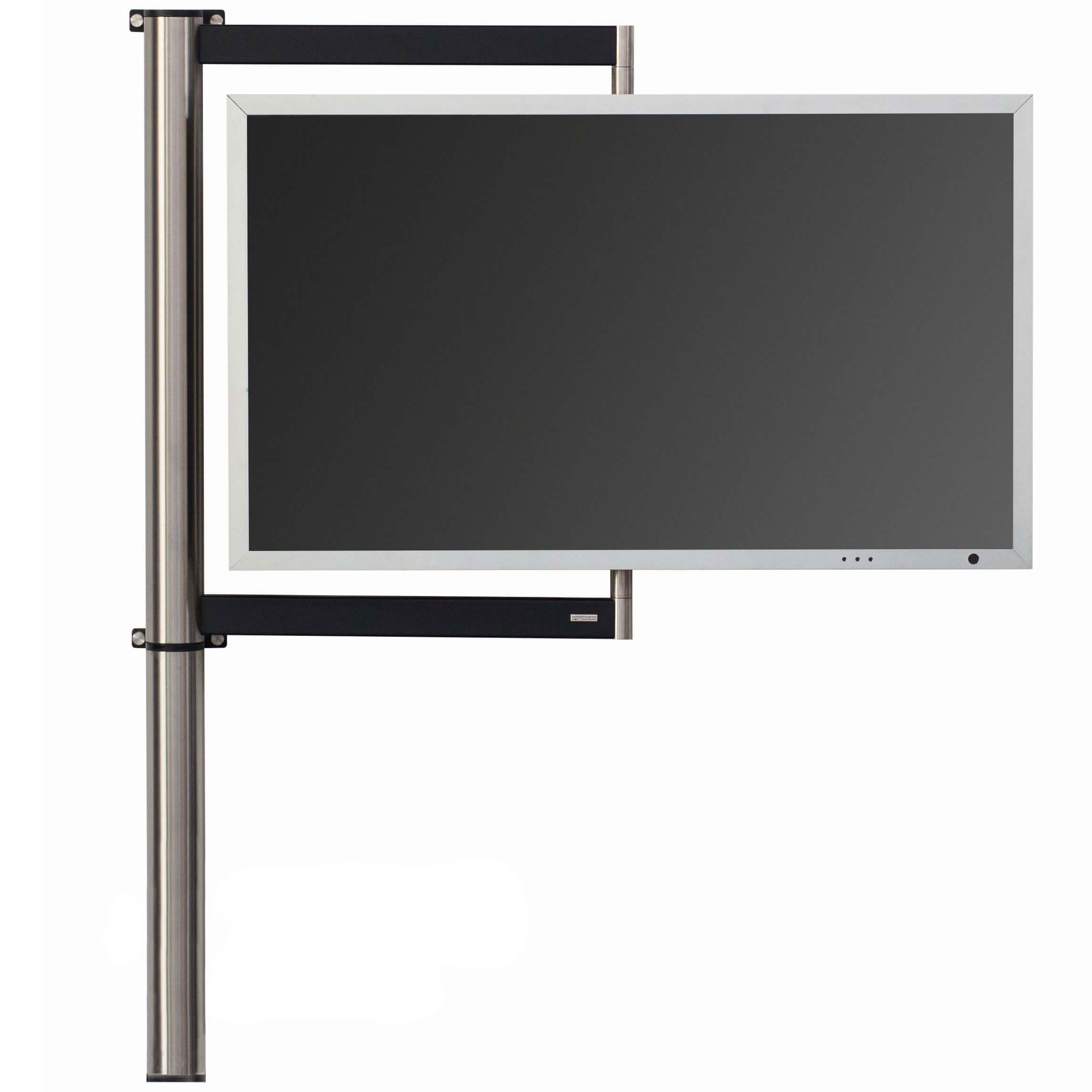 Wissmann design TV wall mount solution art112 corner mount stainless steel