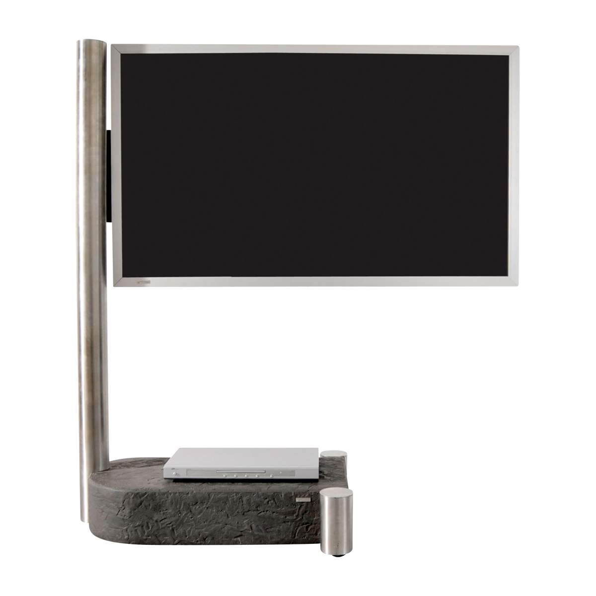 WISSMANN Design TV stand ART110 stainless steel + stone