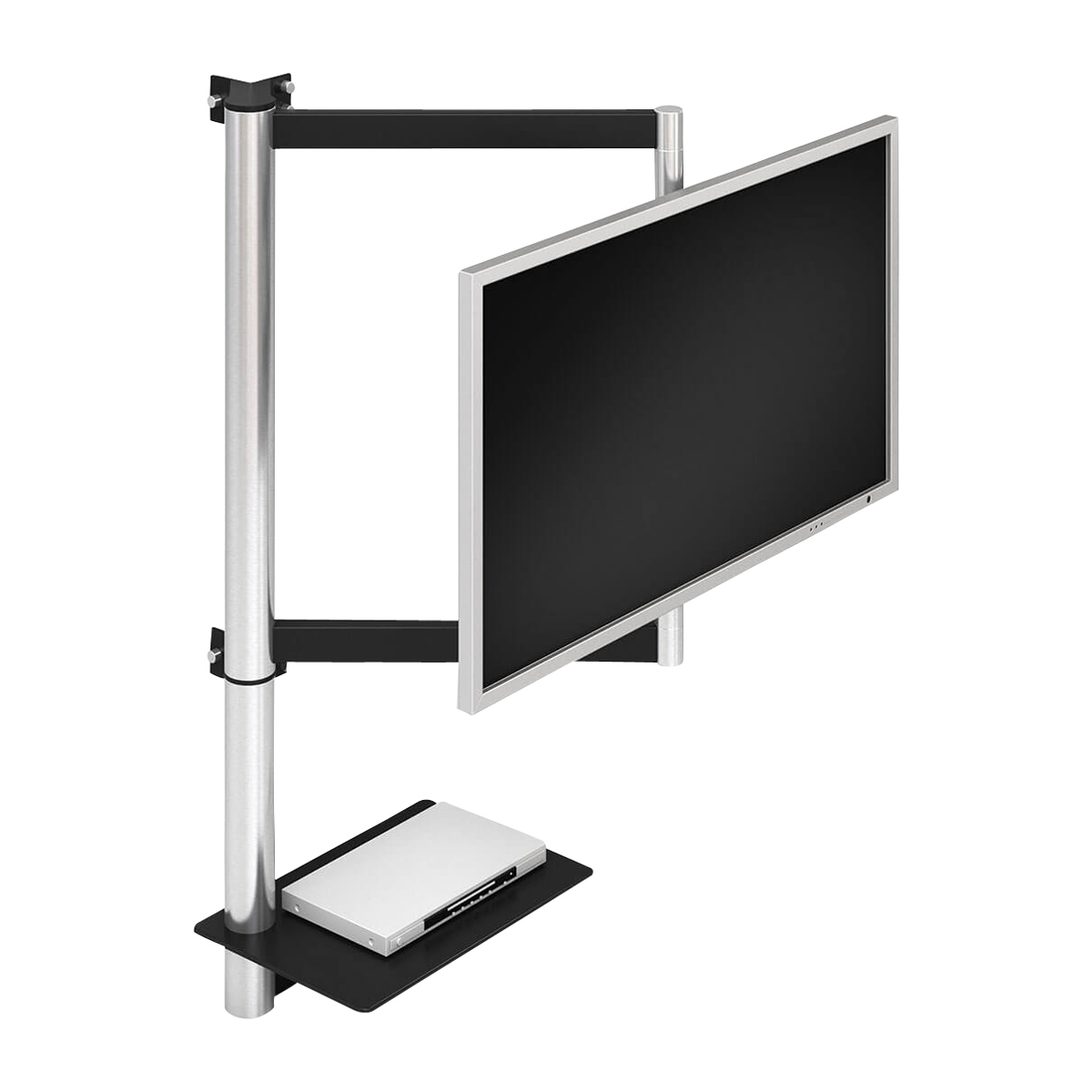 Wissmann design TV wall mount solution art112 corner mount stainless steel