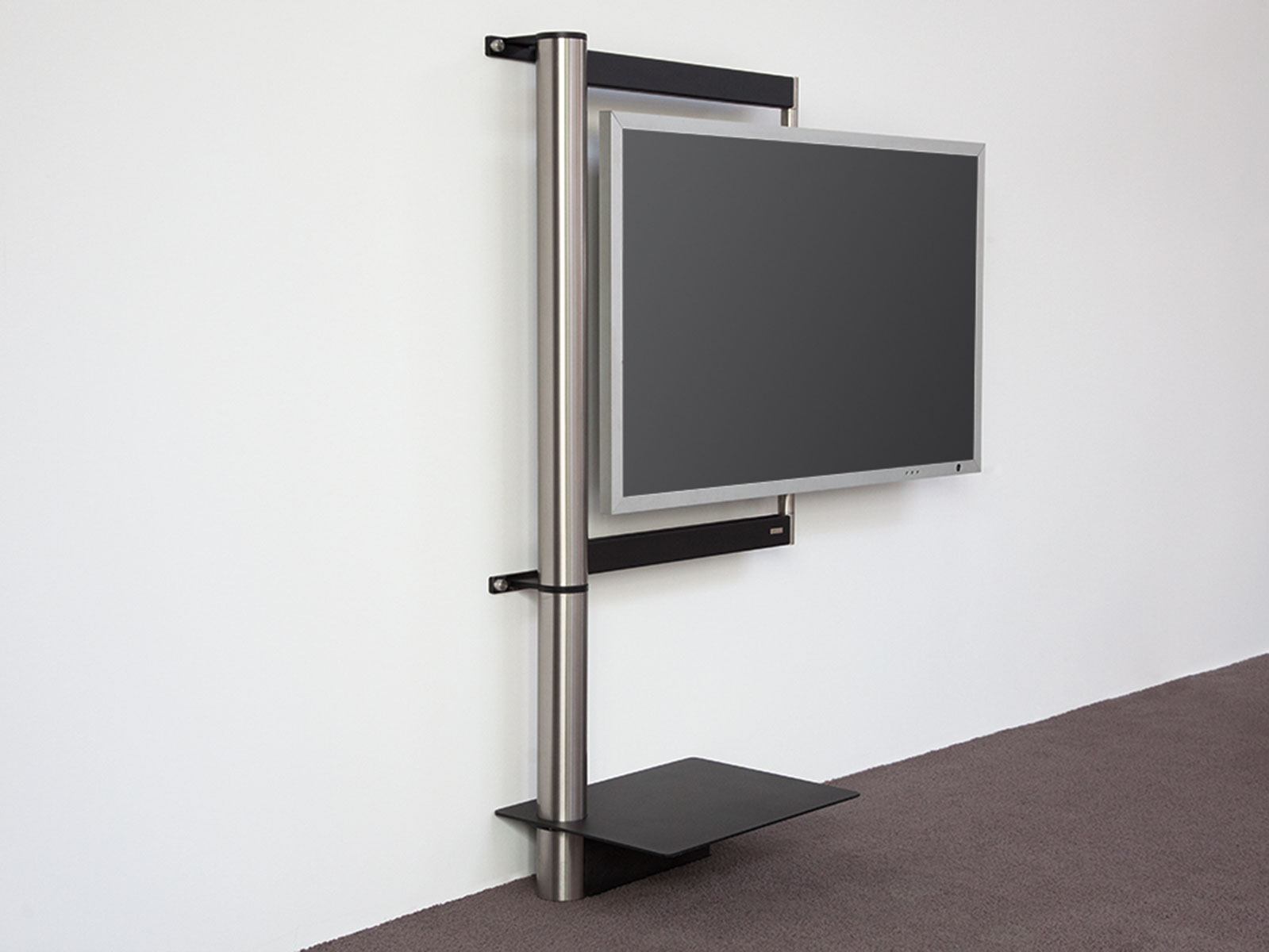 Wissmann design TV wall mount solution art112 corner mount stainless steel