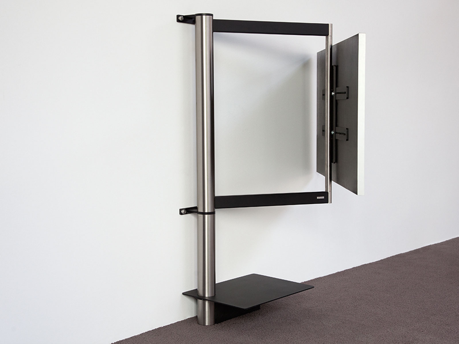 Wissmann design TV wall mount solution art112 corner mount stainless steel