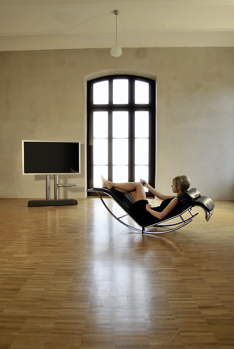 Wissmann Design TV stand twin art114 stainless steel + stone