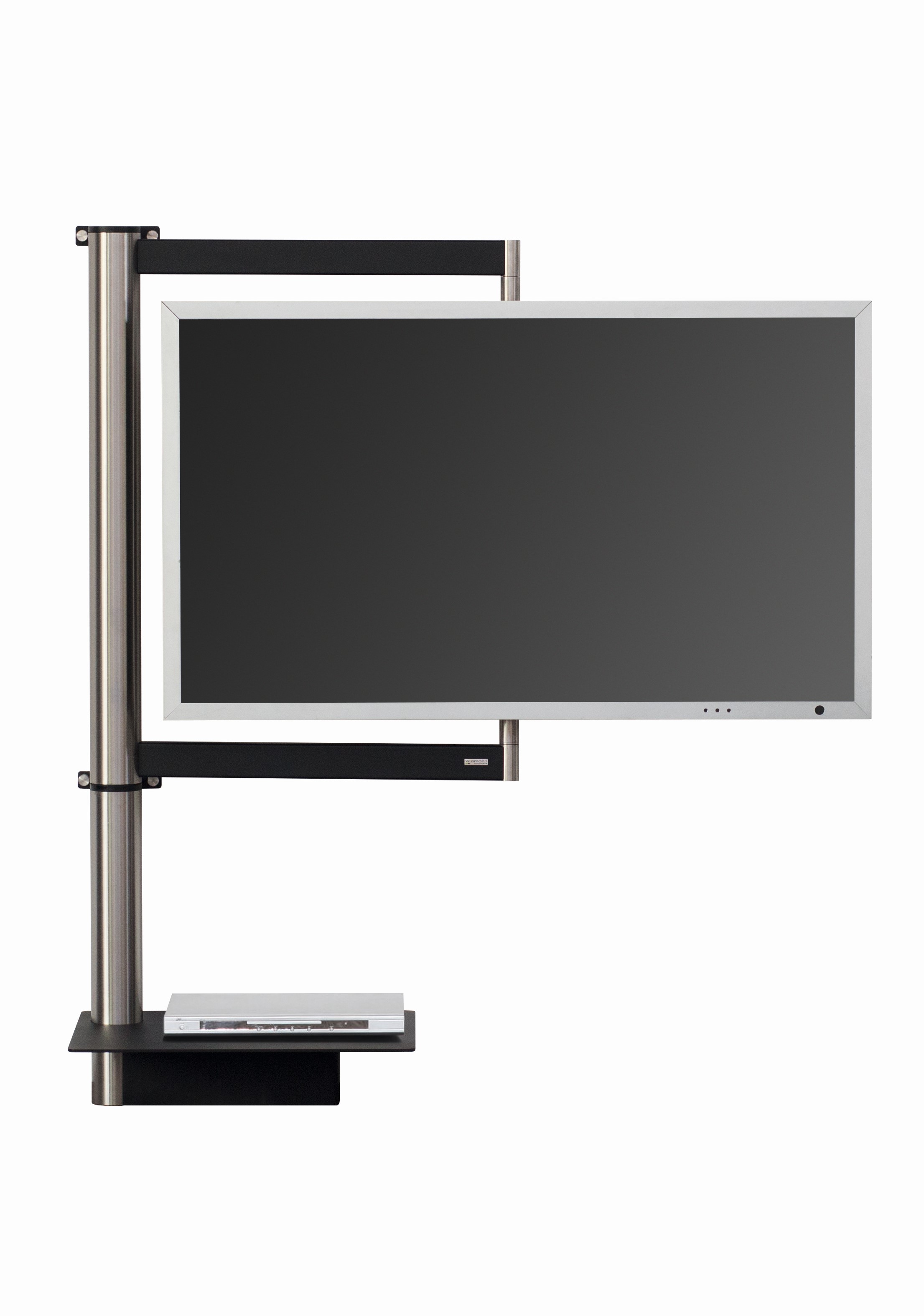 Wissmann design TV wall mount solution art112 corner mount stainless steel