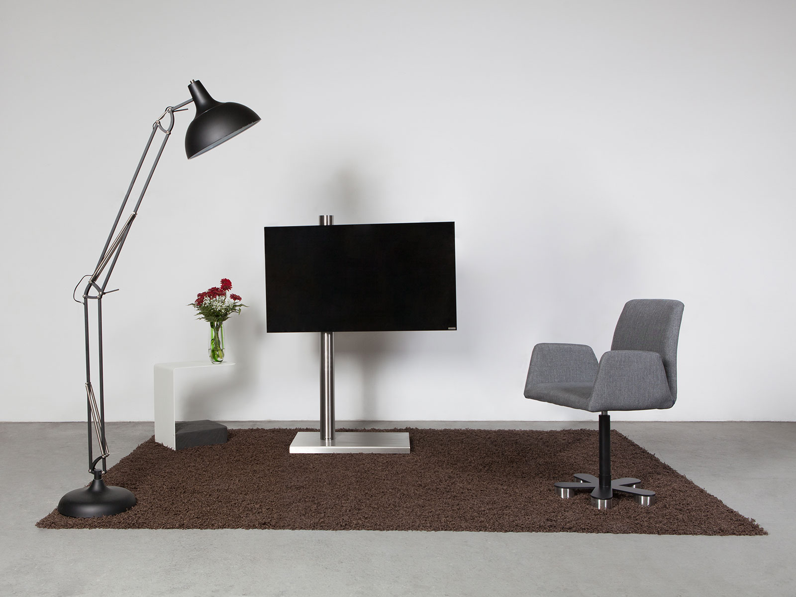 Wissmann Design TV stand column art118-ES stainless steel